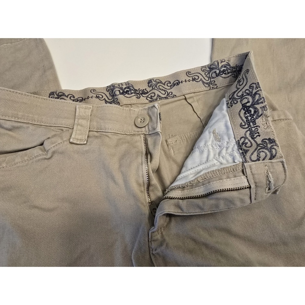 Lee Comfort Waistband Stretch Khaki Beige Pants Size 6P Straight - Picture 2 of 7